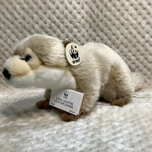 WWF BON TON TOY Plush Cream Tan River Otter Stuffed Animal Toy w Tags